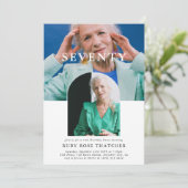 Invitation Style minimal photo SEVENTY 70e anniversaire (Debout devant)