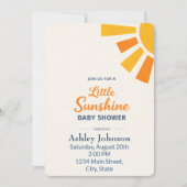 Invitation Style Minimaliste Soleil Plat (Devant)