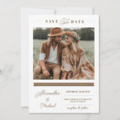 Invitation Style minimaliste | Une photo (Devant)