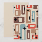 Invitation Style moderne du milieu du siècle (Devant / Derrière)