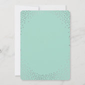 Invitation STYLE MODERNE MARIAGE mini confetti menthe argent (Dos)