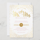 Invitation STYLE MODERNE MARIAGE or confetti spot rose (Devant)