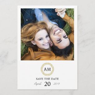 Invitation Style moderne personnalisé photo mariage Enregistr