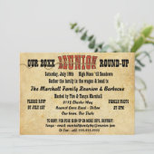 Invitation Style Occidental Faux Retrouvailles Parchemin Viei (Debout devant)