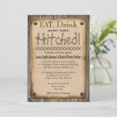 Invitation Style occidental Mangez, buvez et soyez Mariage (Debout devant)