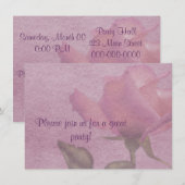 Invitation Style Parchemin Rose (Devant / Derrière)