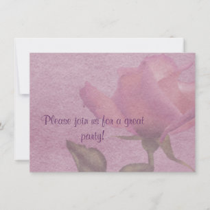 Invitation Style Parchemin Rose