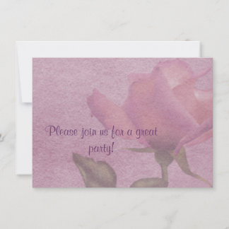 Invitation Style Parchemin Rose