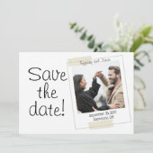 Invitation Style photo parfait Enregistrer la date (Debout devant)