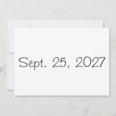 Invitation Style photo parfait Enregistrer la date (Dos)