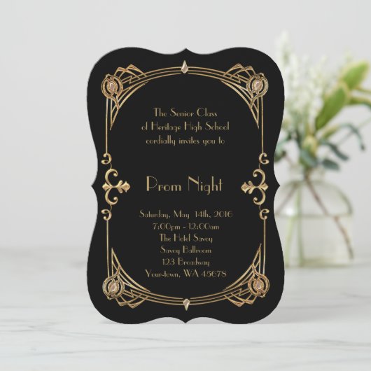 Invitation Style Prom Night Empire (Debout devant)