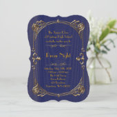 Invitation Style Prom Night Empire, Mélange d'or, marine, chi (Debout devant)