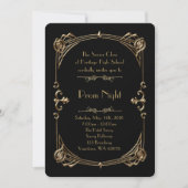 Invitation Style Prom Night Empire, Or fondu, noir (Devant)