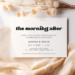 Invitation Stylé rétro Brunch du lendemain de mariage