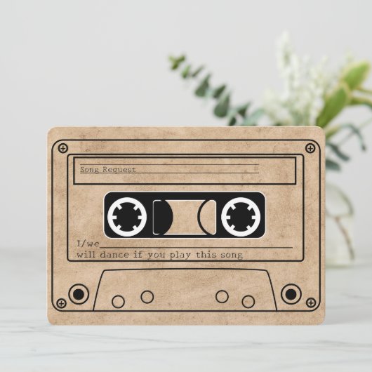 Invitation Style Retro Music Mariage de bande (Debout devant)