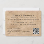 Invitation Style Retro Music Mariage de bande (Dos)