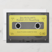 Invitation Style Retro Music Tape Party des années 80 (Devant)