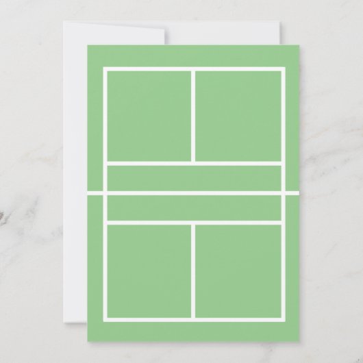 Invitation Style Rétro Néon Jaune Thème Pickleball Anniversai (Dos)