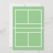 Invitation Style Rétro Neon Lime Thème Pickleball Anniversair (Dos)