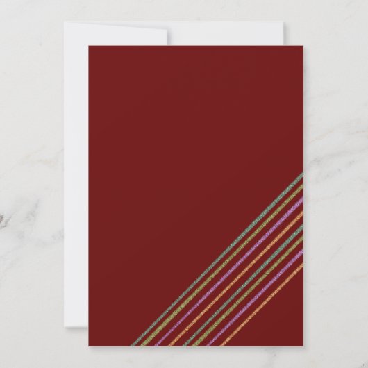 Invitation Style rétro tendance rouge HO-HO-HO (Dos)