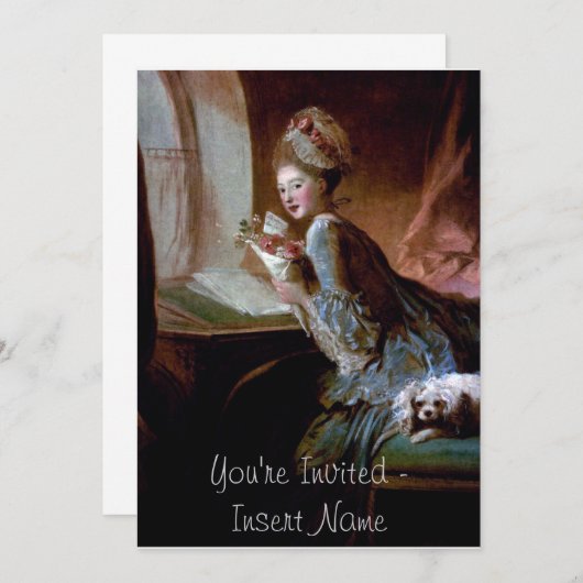 Invitation Style Rococo (Devant / Derrière)