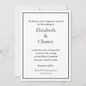 Invitation Style romantique (Dos)