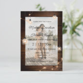 Invitation style rustique feux de bois de campagne mariage ph (Debout devant)