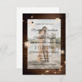 Invitation style rustique feux de bois de campagne mariage ph (Devant / Derrière)