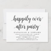 Invitation Style Rustique moderne Cute Black Script, Elopemen (Devant)