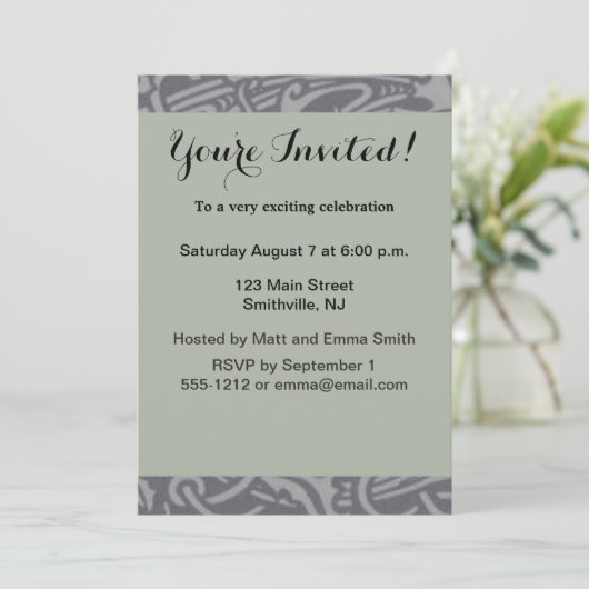 Invitation Style Scottish Thistle Knot William Morris (Debout devant)