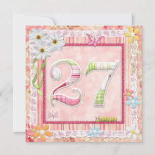 Invitation Style scrapbooking pour la fête du 27e anniversair