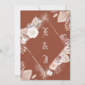 INVITATION STYLE SIMPLE BOHO TERRACOTTA MARIAGE FLORAL (Devant)