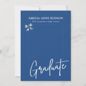 Invitation Style tendance Blue Bows 2025 Graduate Photo (Devant)