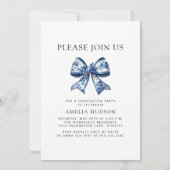 Invitation Style tendance Blue Bows 2025 Graduate Photo (Dos)