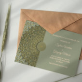 Invitation Style Terre moderne Sage vert & or classicmandala