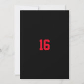 Invitation Style Varsity Swag 16 Anniversaire (Dos)