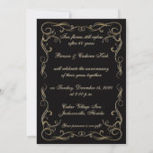 Invitation Style Vintage 60e anniversaire de mariage (Dos)