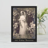 Invitation Style vintage 60e anniversaire Mariage (Debout devant)
