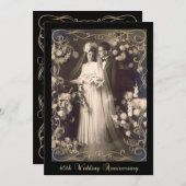 Invitation Style vintage 60e anniversaire Mariage (Devant / Derrière)