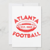 Invitation Style Vintage de football Atlanta (Dos)