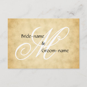 Invitation Style Vintage de monogramme de mariage personnalis