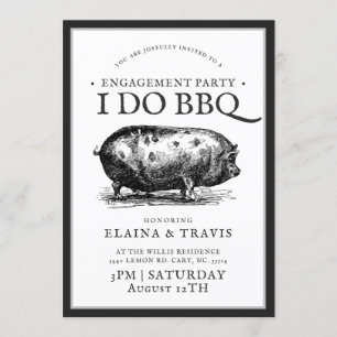 Invitation Style vintage   Je fais du barbecue   Fêtes de fia