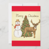 Invitation Style vintage Joyeux Noël (Devant)