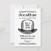 Invitation Style Vintage Seras-Tu Mon Garçon D'Honneur (Devant)