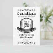 Invitation Style Vintage Seras-Tu Mon Garçon D'Honneur (Debout devant)