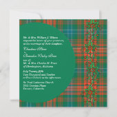 Invitation Style Wilson Orange & Green Plaid Mariage (Devant)