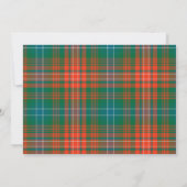 Invitation Style Wilson Orange & Green Plaid Mariage (Dos)