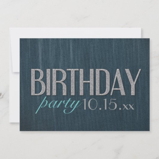 Invitation stylée de fête d'anniversaire pour homm (Devant)