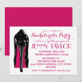 Invitation stylet de Bachelorette de talon haut (Devant / Derrière)