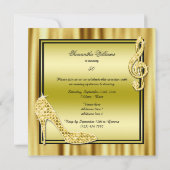 Invitation Stylets scintillants et musique 50 fabuleux d'or (Dos)